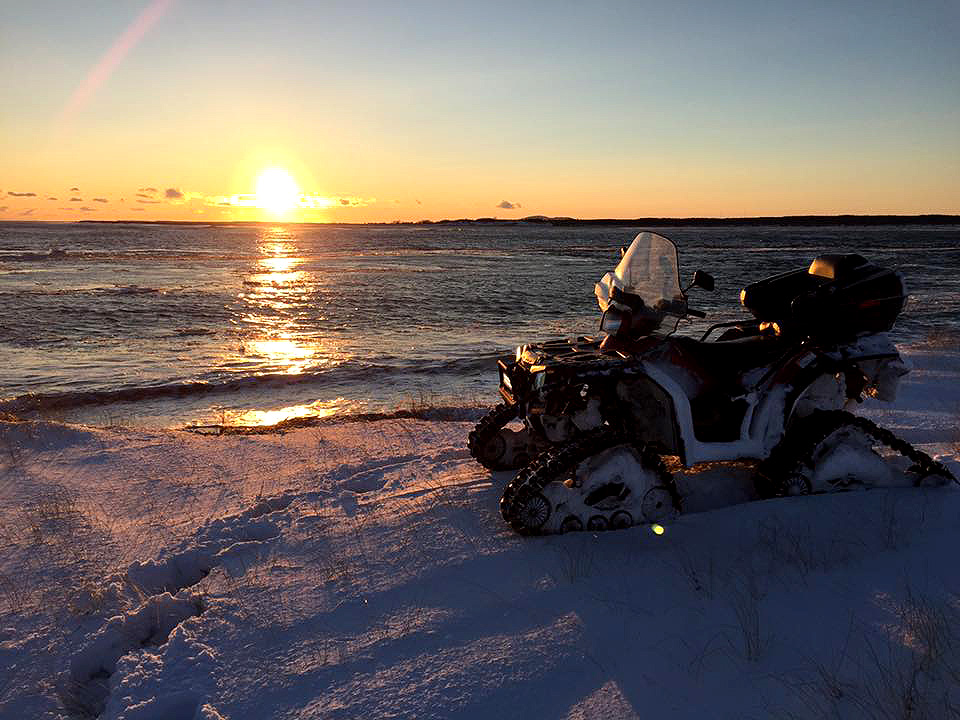 The 4 wheeler on the beach